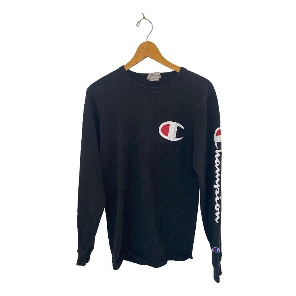 Vintage 1990s/Y2k  Champion black long sleeve shirt Size S